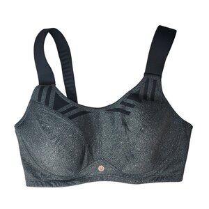 LIVI Underwire Sports Bra Black 40F Full Coverage Molded Cup Max Support Wicking